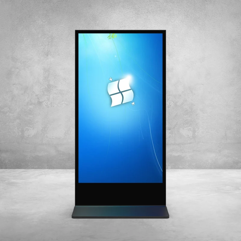 Kundenstopper Digital Signage, freistehend mit Android, 43", 49" und 55"
