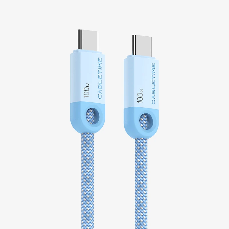 3-Pack 100W USB-C to USB-C Braided Charging Cables