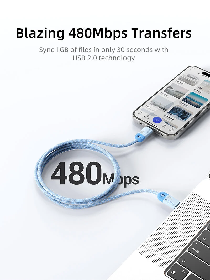 3-Pack 100W USB-C to USB-C Braided Charging Cables