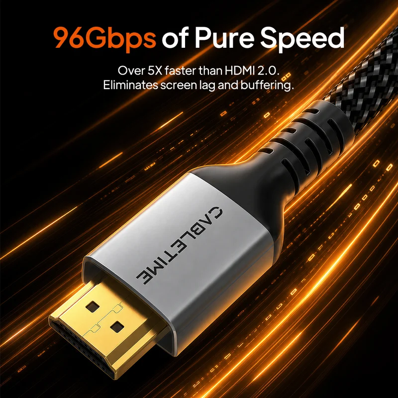 16K HDMI 2.2 Cable 96Gbps, 8K@240Hz & 4K@480Hz