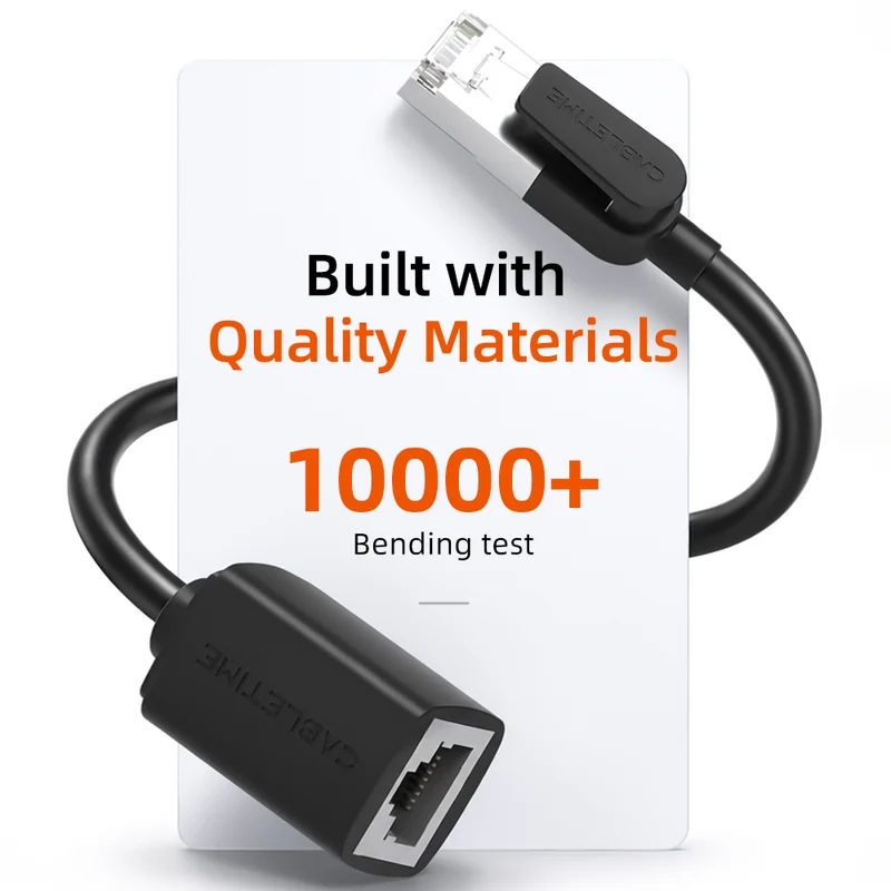 Cat6 Ethernet Cable Extender, RJ45 Male Female LAN Extension Adapter, 1000Mbps