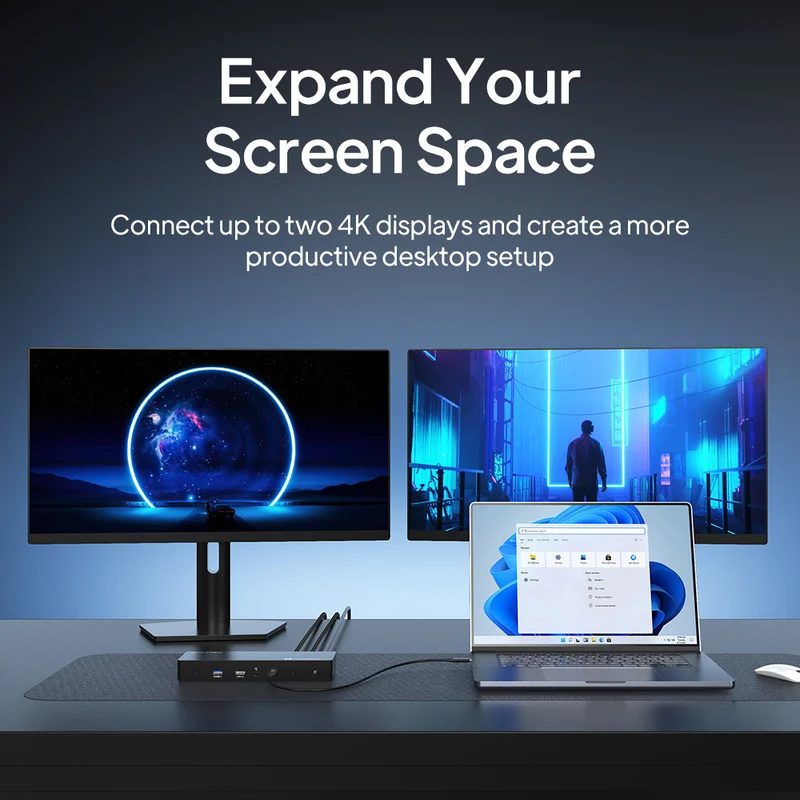 Thunderbolt 4 Dock with Dual 4K60 Display & 96W Charging