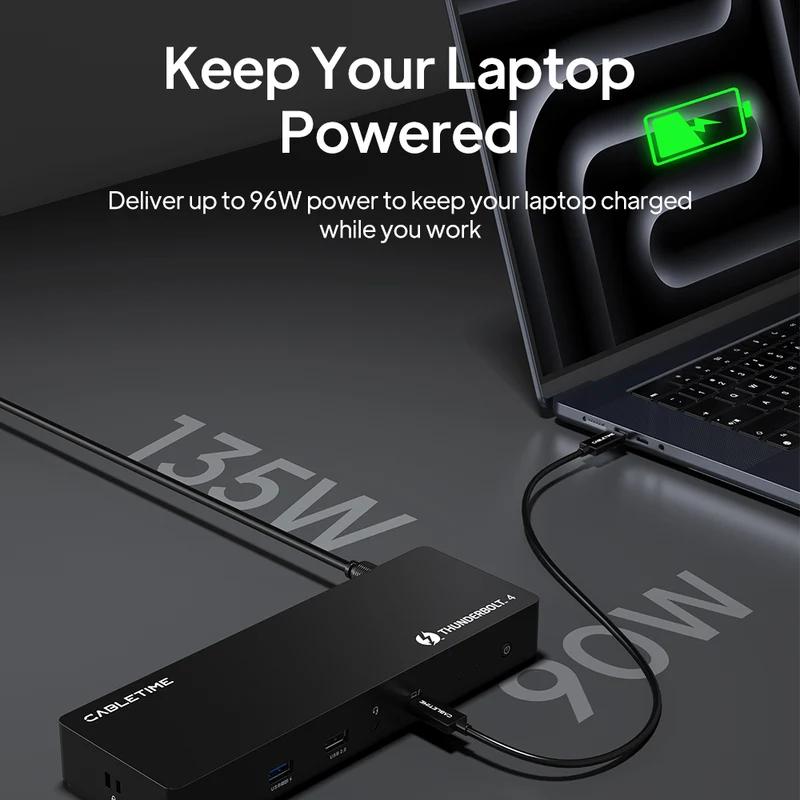 Thunderbolt 4 Dock with Dual 4K60 Display & 96W Charging