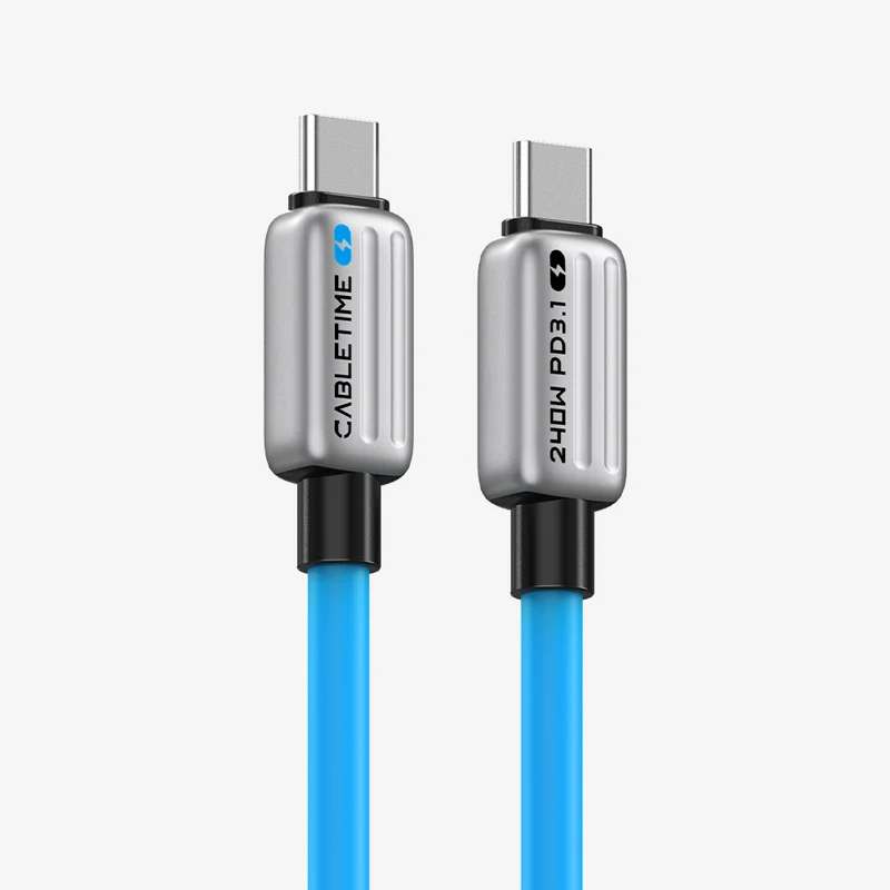 3-Pack 240W USB-C to USB-C Fast Charging Cable, Soft Silicone, 1M/2M