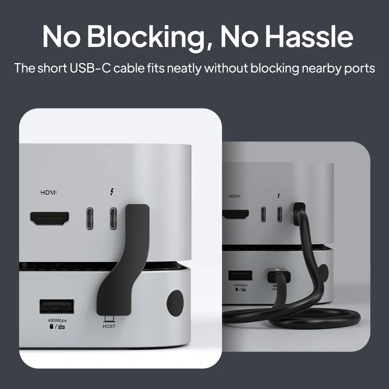 Mac Mini M4 Dock with 8TB NVMe SSD Expansion, Dual 4K Display & 10Gbps USB-C Hub