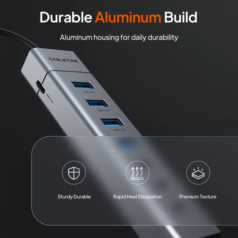 7-in-1 USB 3.0 Hub for Laptop, MacBook, PC and Tablet