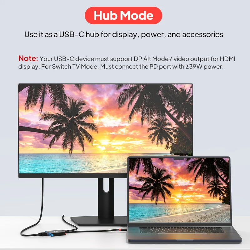 Nintendo Switch 2 Dock with Capture Card - 5-in-1 USB-C Hub for TV Gaming, Recording & Streaming