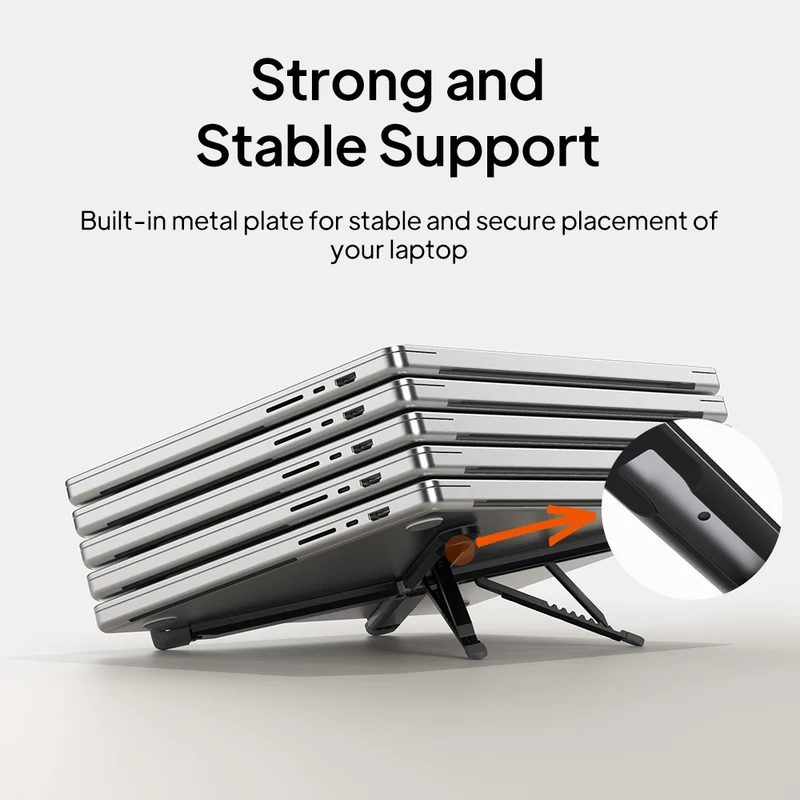 X Foldable Laptop Stand – Portable Adjustable Laptop Riser for 10–17.3" Devices