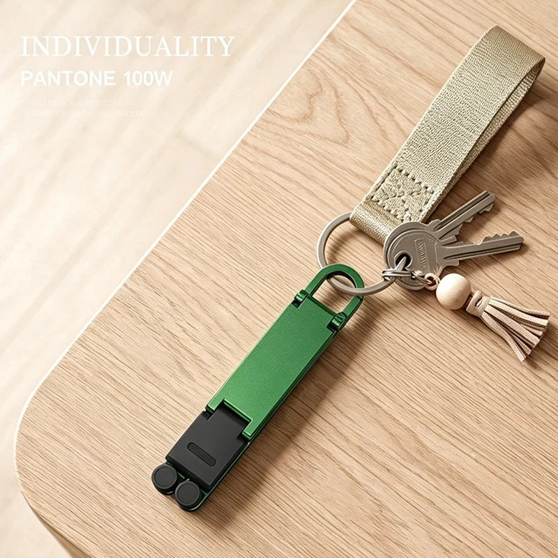 Foldable Keychain Phone Stand, Mini Aluminum Phone Holder for Travel