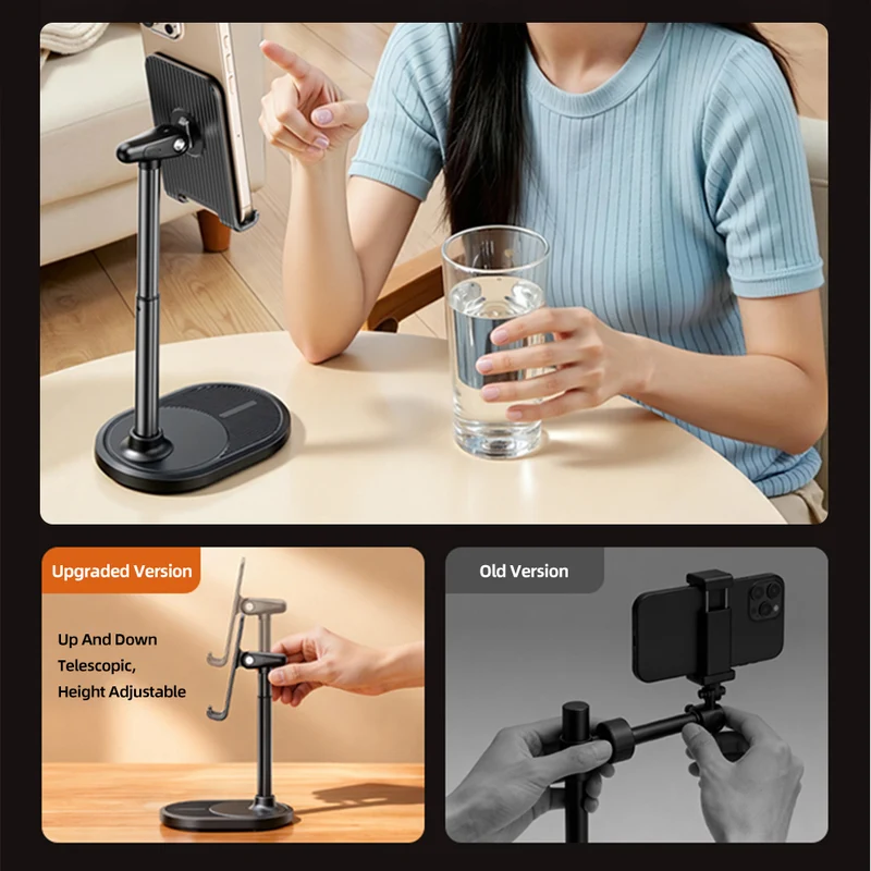 Height Adjustable Phone Tablet Stand for Desk