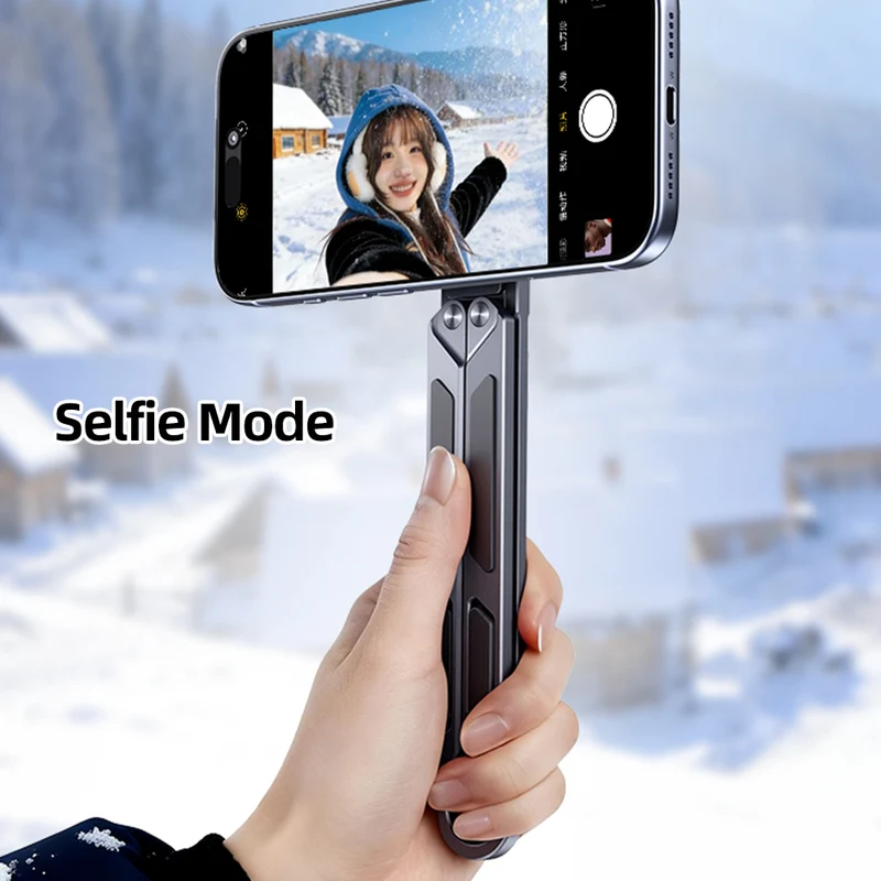 Foldable Magnetic Phone Tablet Tripod Stand with Carabiner