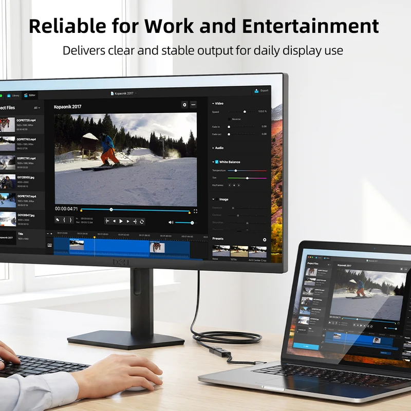 4K60Hz Mini DP to DisplayPort Adapter for MacBook, iMac, Mac Mini, PC & Monitor