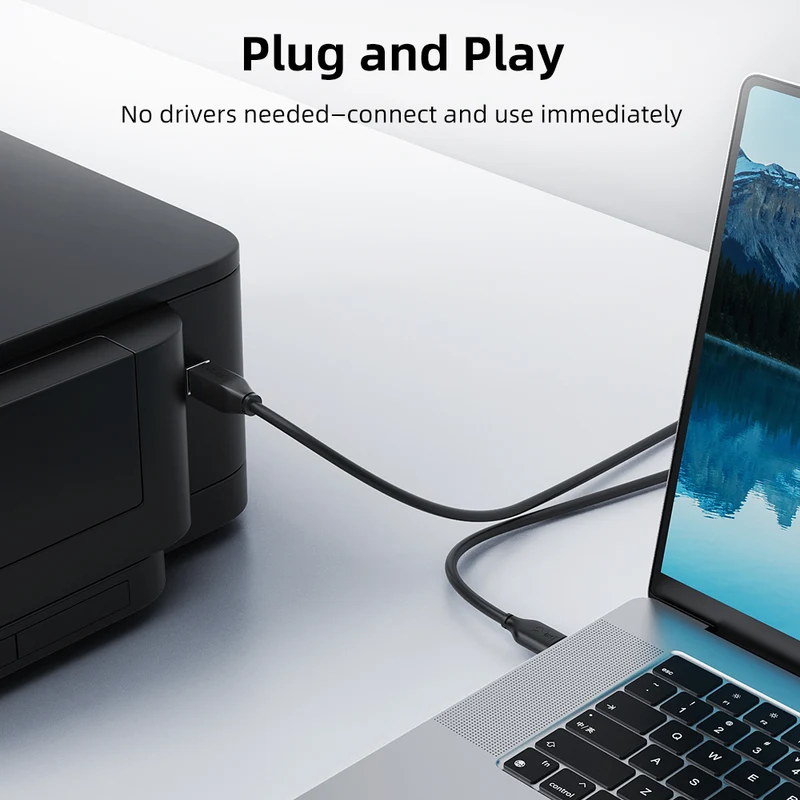 USB 3.0 A to B Data Cable 5Gbps for Printers,Scanners & External Drives
