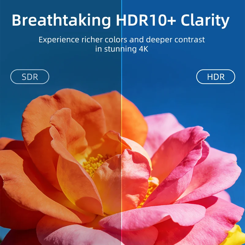 4K 60Hz Detachable Active Fiber Optic HDMI 2.0 Cable In Wall - 18Gbps AOC for Home Theater, PS5, Projectors