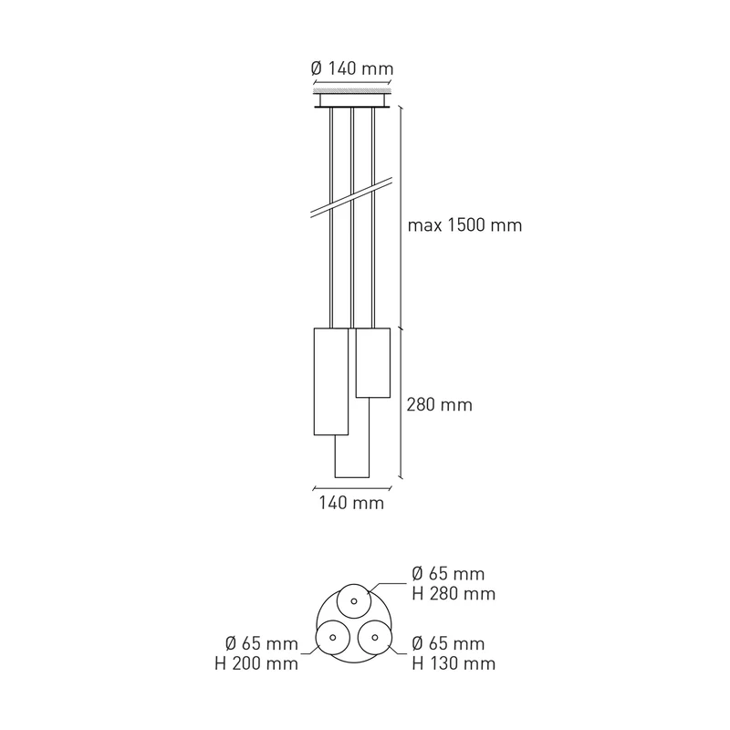Plato Design Cromia Trio Pendant Lamp