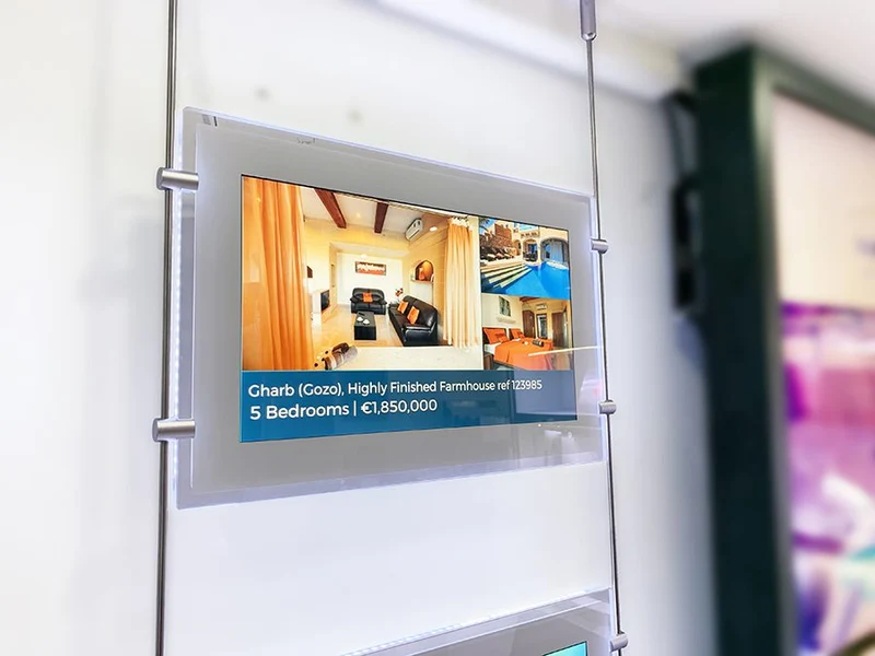 Digitale Werbedisplays für Schaufenstern - Kit 3x 15", 1000 cd/m²