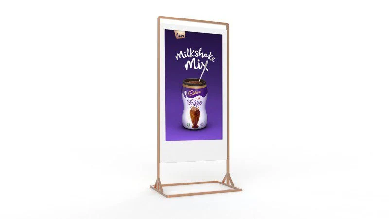 Freistehendes Doppelseitiges Digitales Werbedisplay mit 43 Zoll oder 55 Zoll SuperSlim