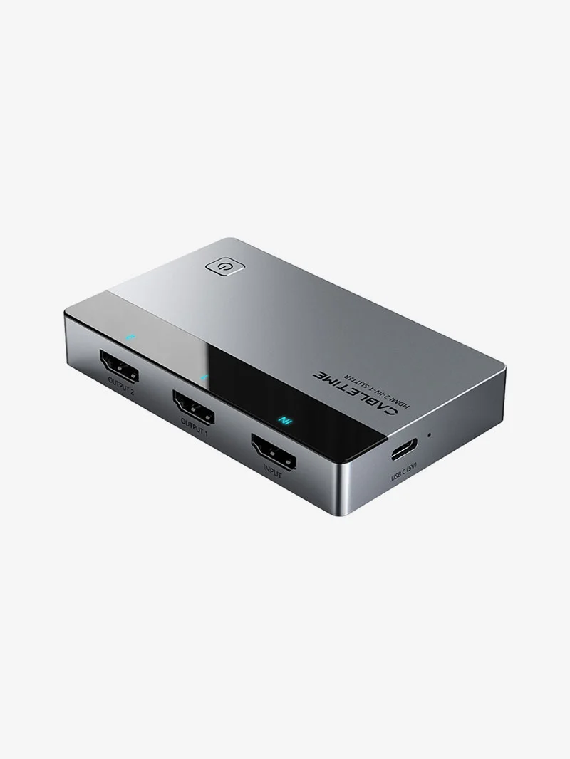 4K 60Hz HDMI Splitter 1 IN 2 Out for Dual Monitors
