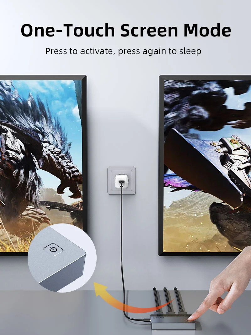 4K 60Hz HDMI Splitter 1 IN 2 Out for Dual Monitors
