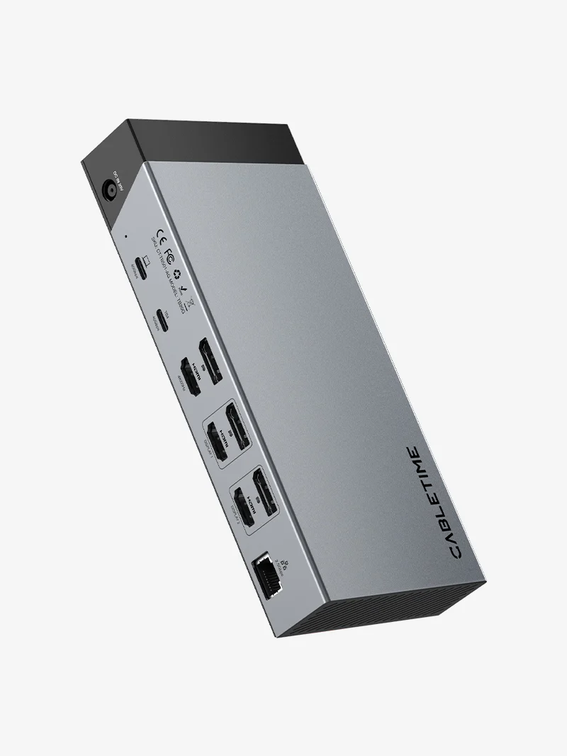 20 IN 1 DisplayLink Thunderbolt 4 Docking Station Triple Monitor for Macbook Pro