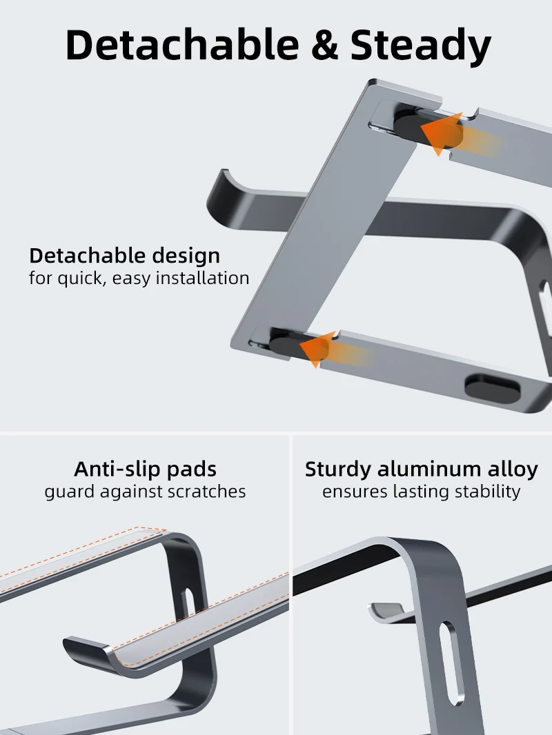 Ergonomic Laptop Stand for Desk Aluminum Laptop Riser for MacBook Pro Dell XPS
