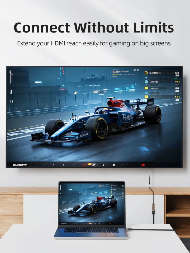 4K HDMI Extension Cable Adapter Male to Female HDMI Extender for Roku TV Sticks PS4/PS5
