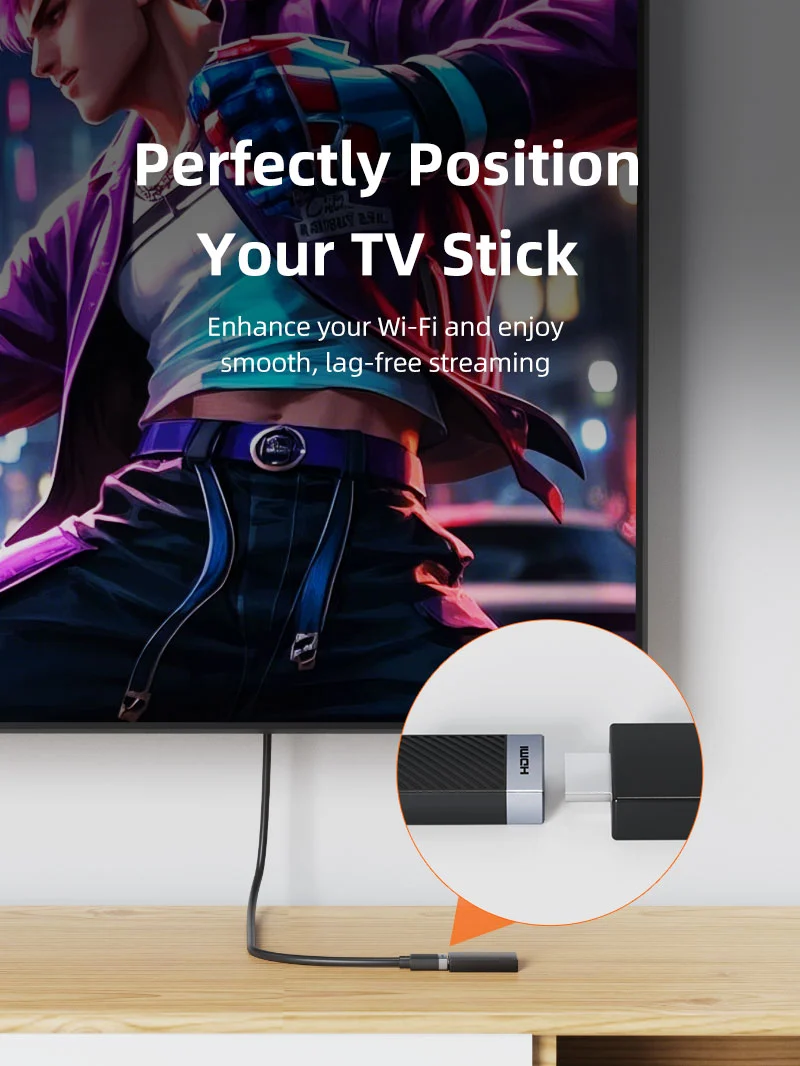 4K HDMI Extension Cable Adapter Male to Female HDMI Extender for Roku TV Sticks PS4/PS5