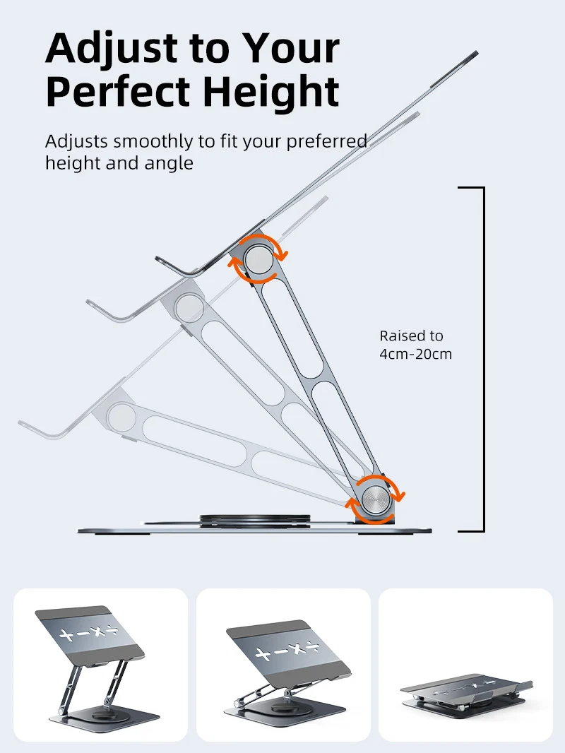 Adjustable Swivel Laptop Stand 360 Rotating for MacBook Pro