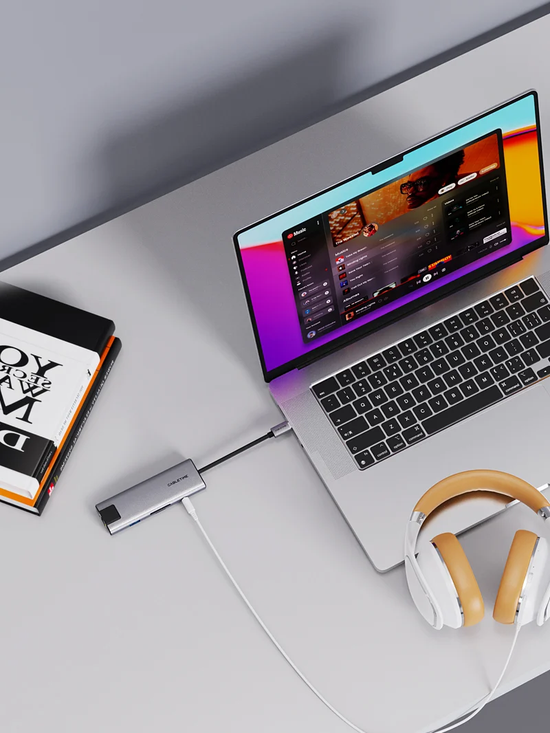 9-in-1 USB-C Hub with 4K HDMI Charging Ethernet Audio Jack