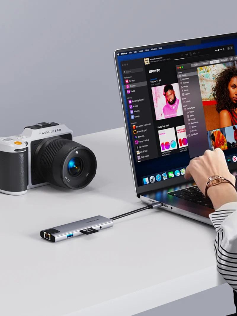 9-in-1 USB-C Hub with 4K HDMI Charging Ethernet Audio Jack