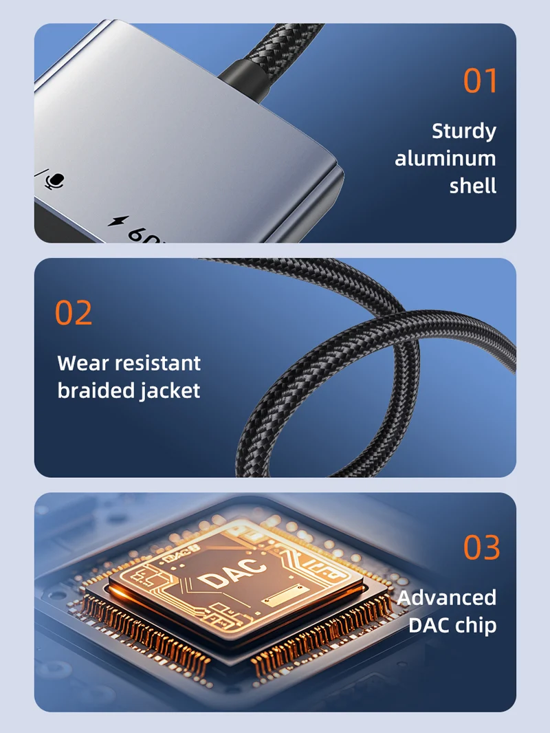 USB C to 3.5mm Headphone and Charger Adapter