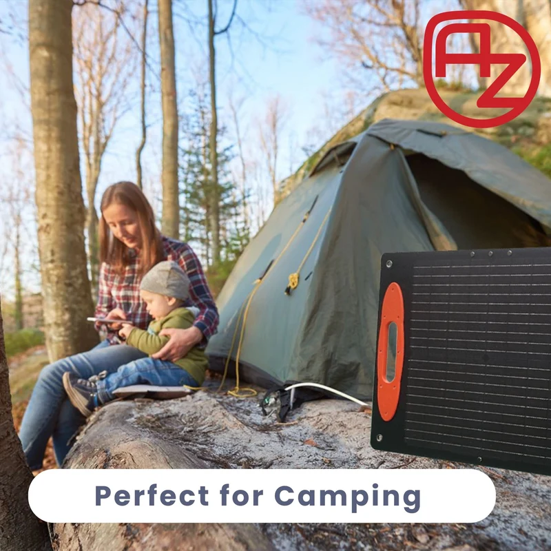 Tragbares Solarpanel mit EFTE-Beschichtung Solarpanel faltbar mit USB/Type-C/DC-Anschluss Solartasche IP67 Wasserdicht Camping Solar Panel