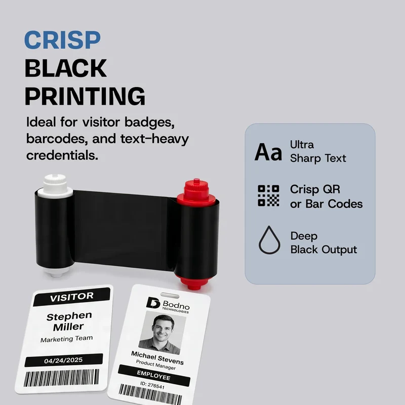 Bodno A5K20 Black Ribbon for A10, A20, A30, and A40 Pro Printers - K - 2000 Prints