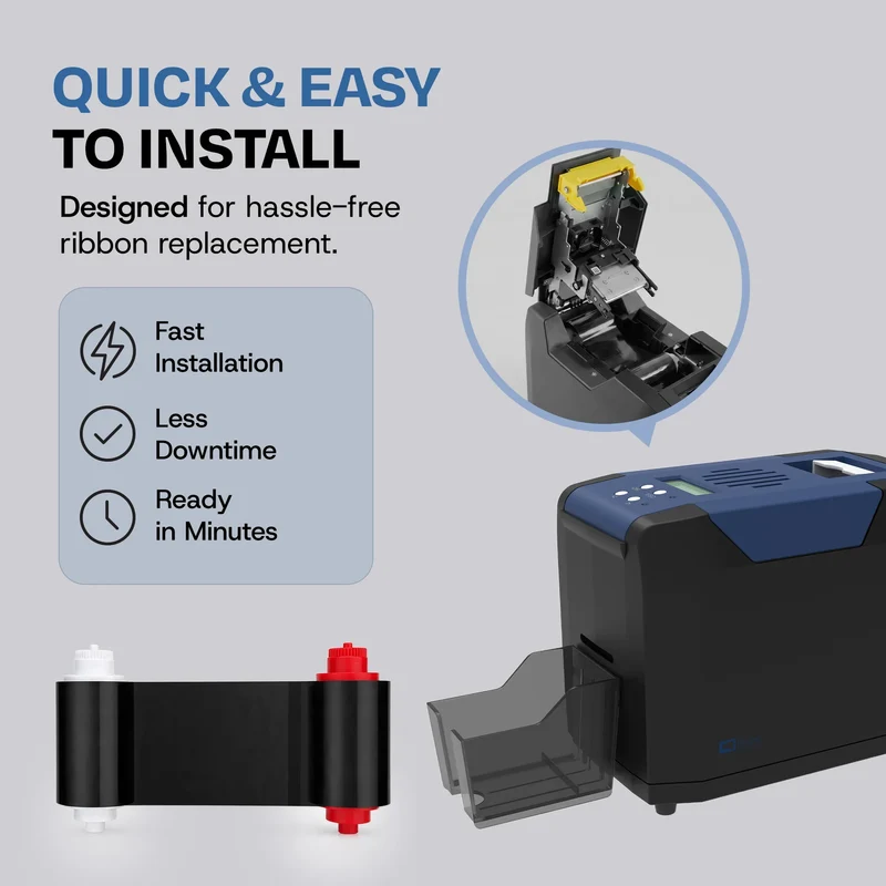 Bodno A5K20 Black Ribbon for A10, A20, A30, and A40 Pro Printers - K - 2000 Prints