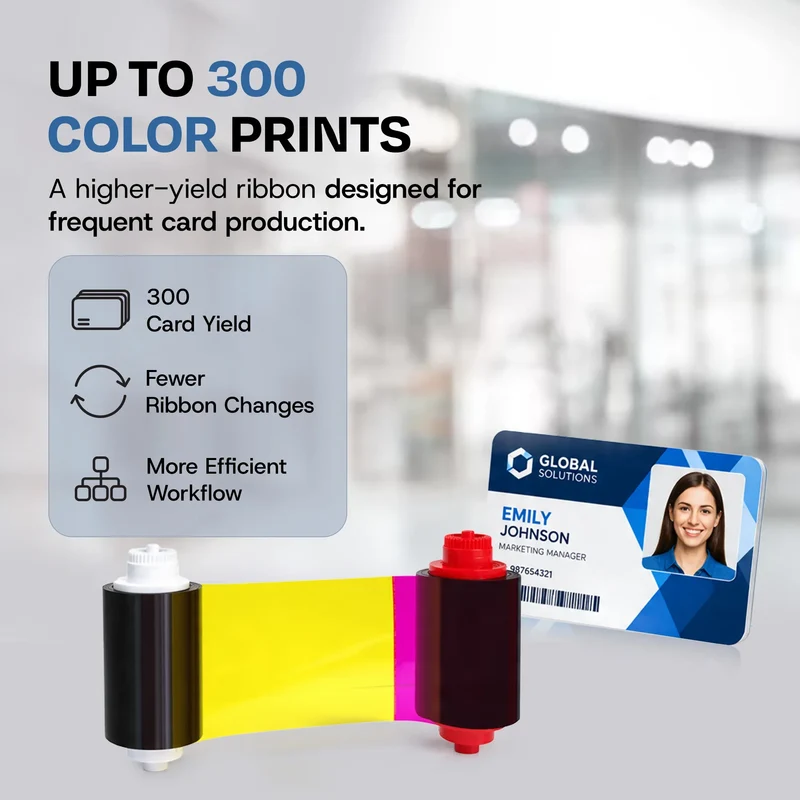 Bodno A5300 Color Ribbon for A20, A30, and A40 Printers - YMCKO - 300 Prints