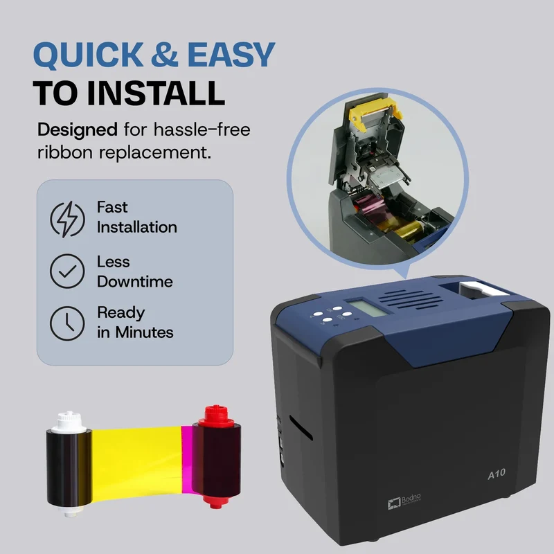 Bodno A5100 Color Ribbon for A10 Printer - YMCKO - 100 Prints