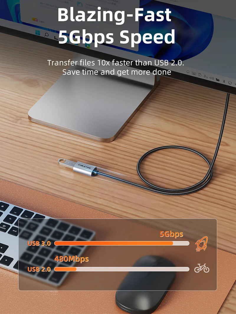 USB 3.0 A male to female extension cable