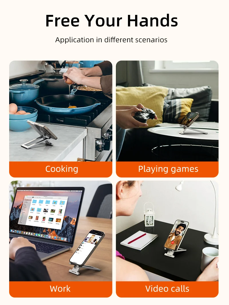 Aluminum Folding Mobile Phone Holder Stand for Desk