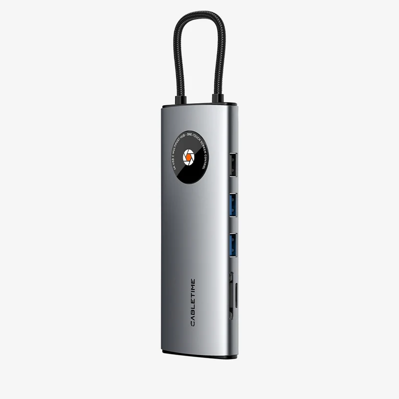 12 IN 1 USB C Hub with 2 HDMI 1 DisplayPort for Laptop