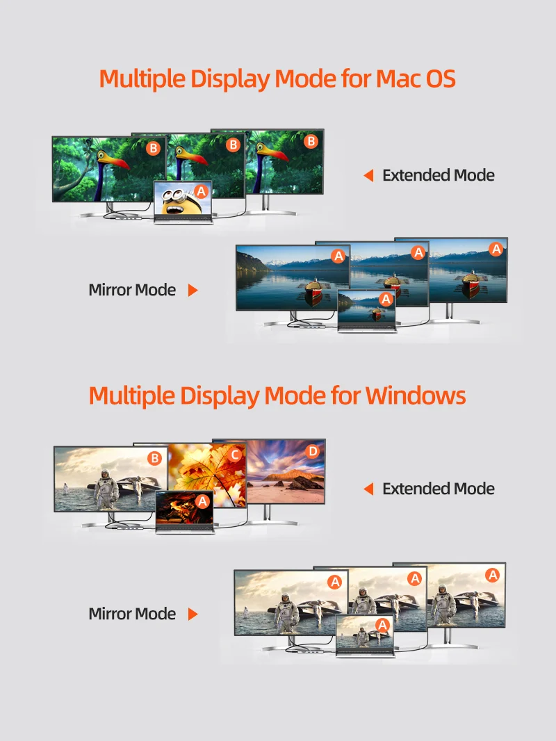 12 IN 1 USB C Hub with 2 HDMI 1 DisplayPort for Laptop