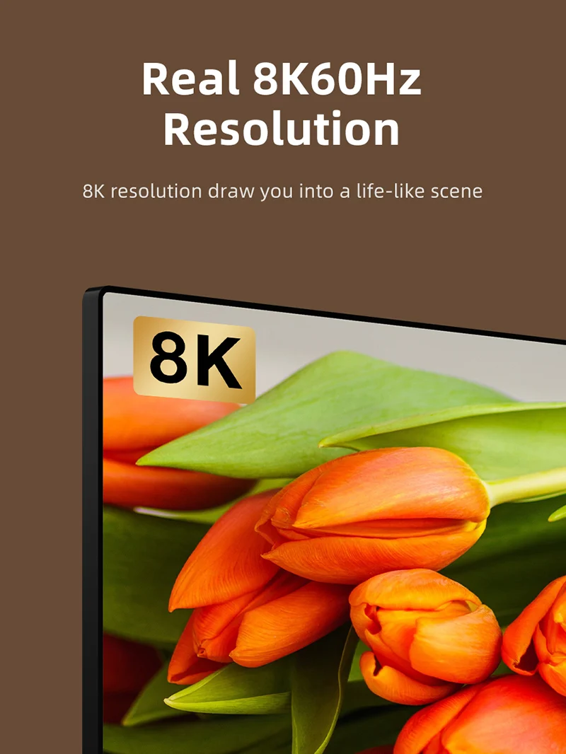 Active DisplayPort 1.4 to HDMI 2.1 Adapter 8K 60Hz 4K 144Hz