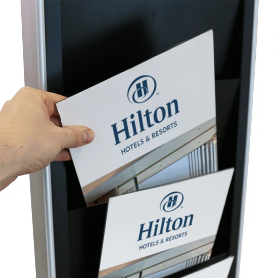 Freestanding Digital Signage with Brochure Holder