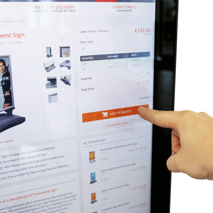 43" Touchscreen Digital Display Totem