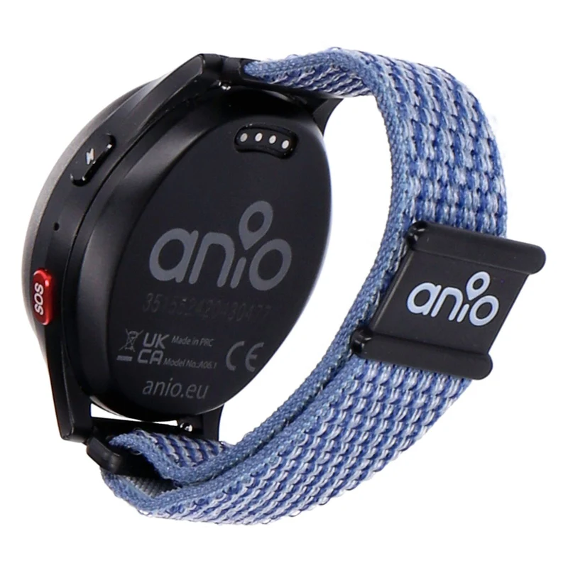 ANIO 6 Smartwatch für Kinder Blue mit GPS & Anruffunktion Ortungsfunktion SOS Knopf