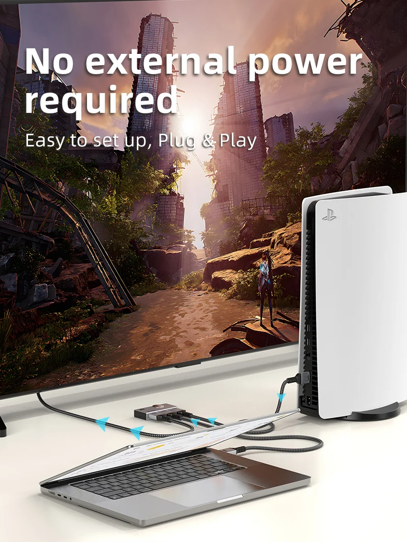 4K 60Hz HDMI 2.0 Switch 2 In 1 Out Bi-direction