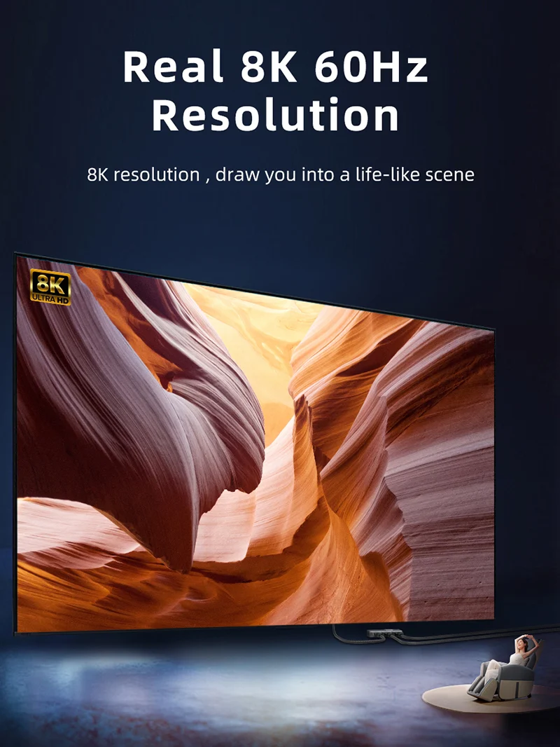 Bi-direction 8K HDMI 2.1 Switcher 4K 120Hz 2 In 1 Out