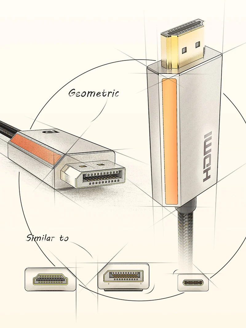 USB-C to HDMI 2.1 Adapter – 8K60Hz, 4K144Hz, HDR10, VMM7100 Chip, Zinc Alloy Design