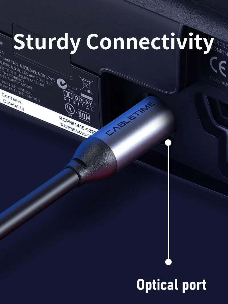 Premium Toslink Optical Cable 1m 2m 3m 5m for Sound Bar TV