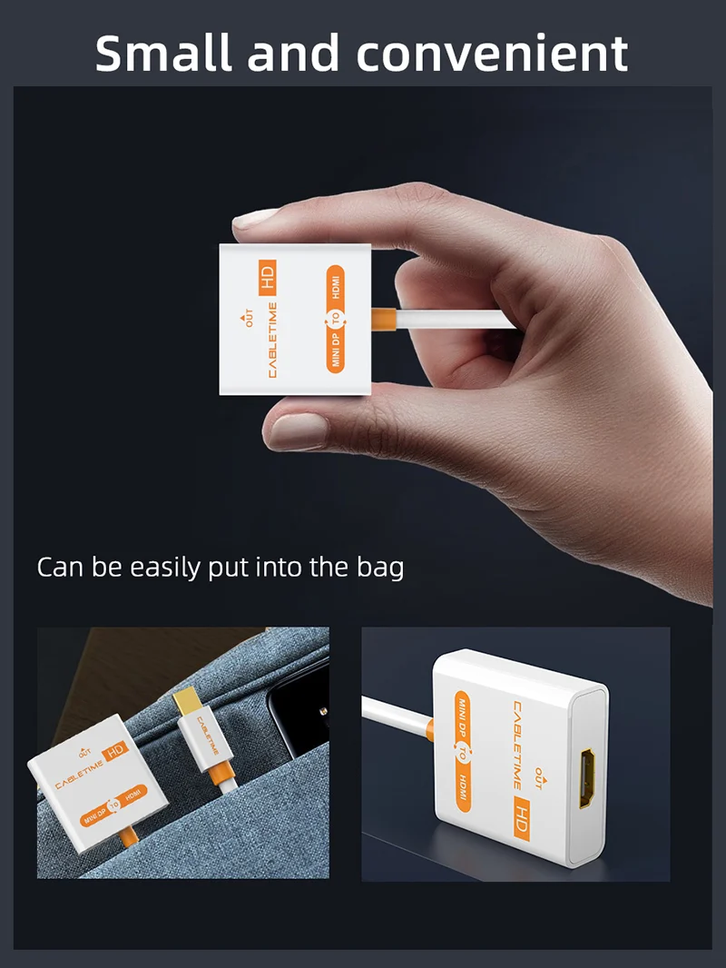 Mini DP to HDMI Adapter 1080P 60HZ
