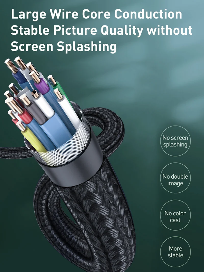 Mini DP to HDMI Cable 4K 30Hz with LED Indicator Light